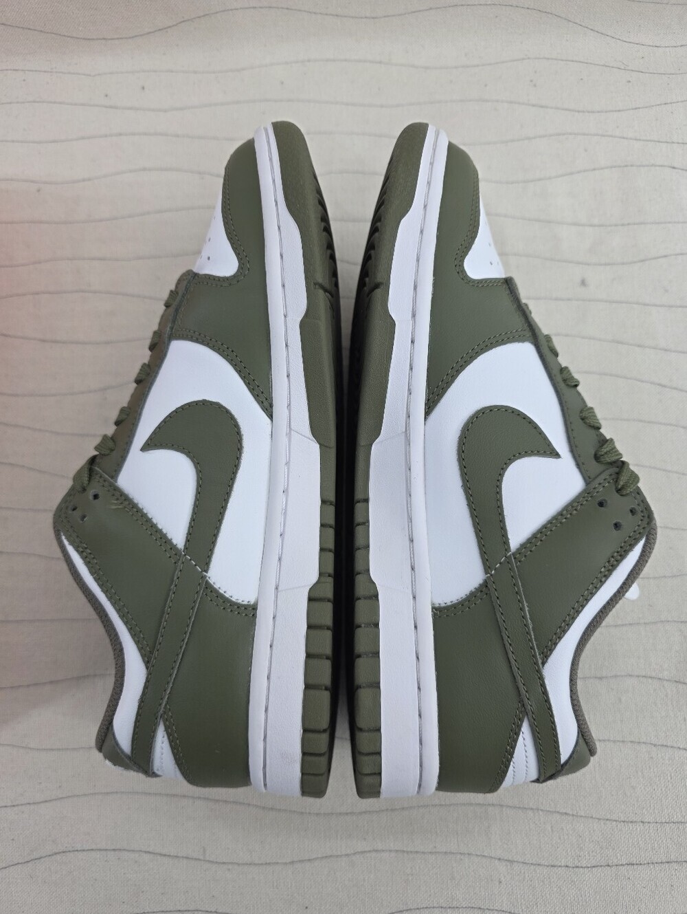 Nike Womens Dunk Low White And Medium Olive Sneakers Shoes DD1503-120 Size 7 - Picture 6 of 10